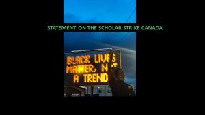 STATEMENT ON THE SCHOLAR STRIKE CANADA